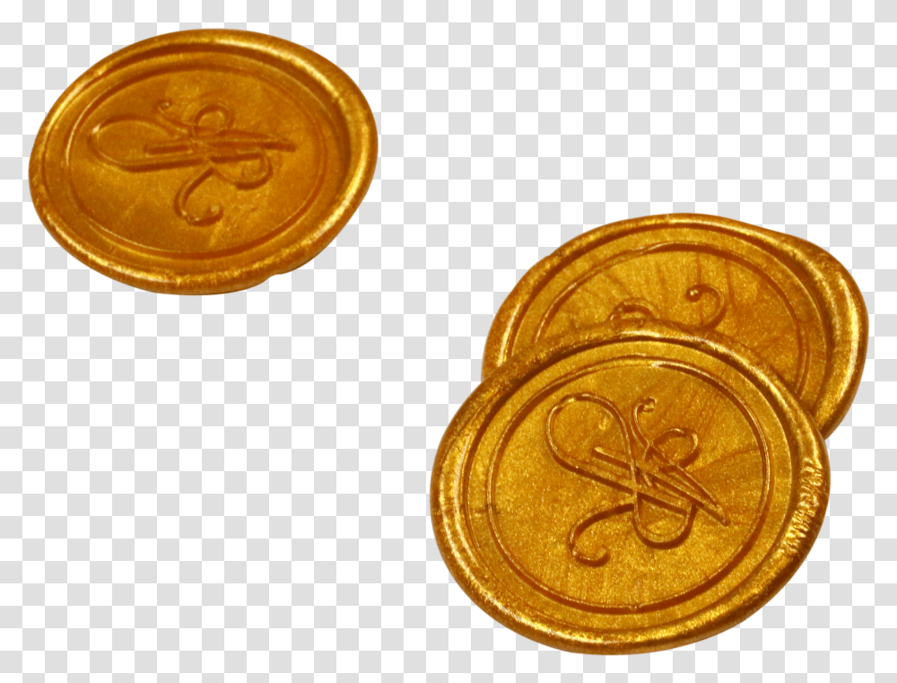 Coin, Wax Seal, Gold, Bronze Transparent Png