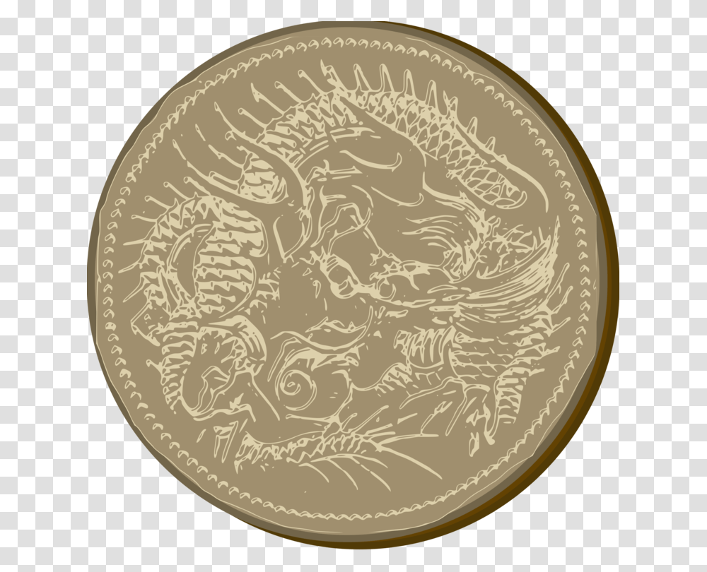 Coingoldcurrency Chinese Dragon Circle Free, Rug, Money, Dime Transparent Png