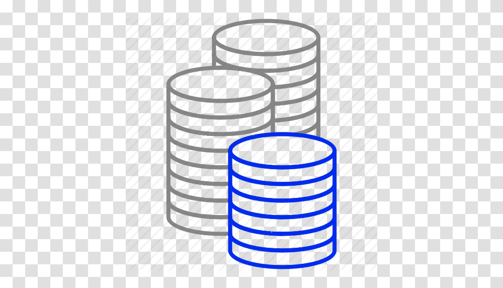 Coins Finance Money Stack Icon, Coil, Spiral, Cylinder, Wire Transparent Png