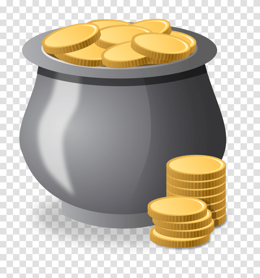 Coins Gold Money Free Vector Graphic On Pixabay Pot Of Money, Treasure, Furniture, Coffee Table Transparent Png