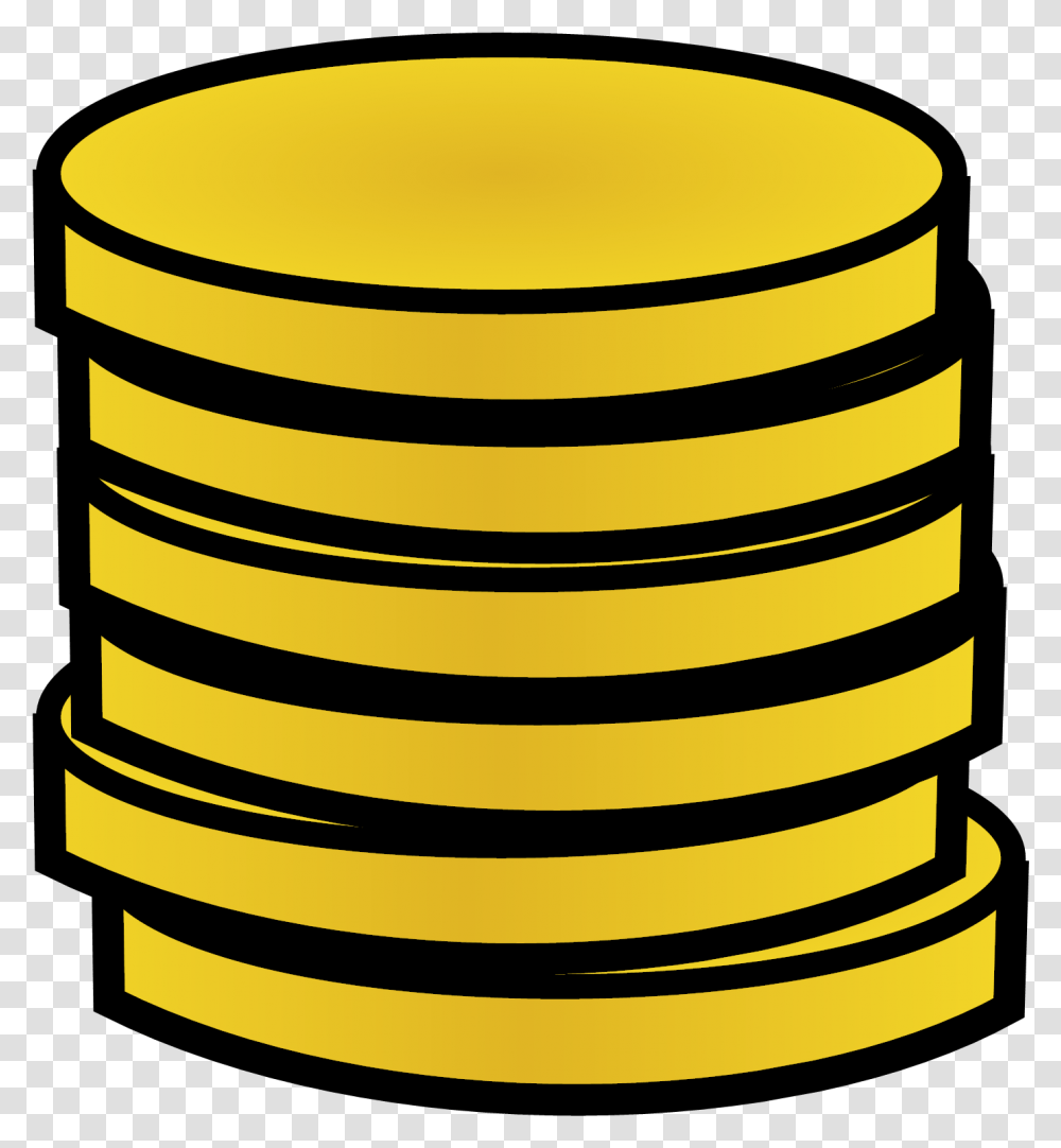 Coins Gold Stack Stack Of Coins Clipart, Cylinder, Tin, Money, Can Transparent Png