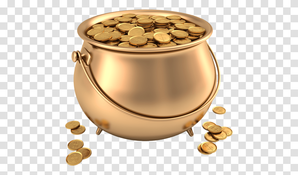 Coins Image Pot Of Gold, Bronze, Treasure, Money Transparent Png