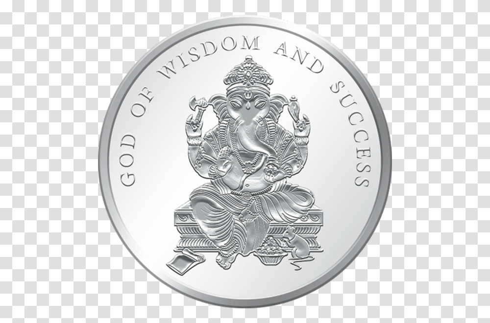 Coins Lord Ganesh Silver Coin, Money Transparent Png