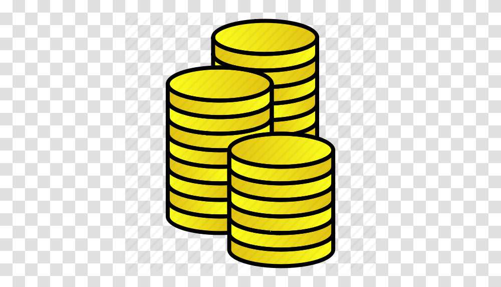 Coins Money Stack Icon, Lamp, Cylinder, Spiral Transparent Png