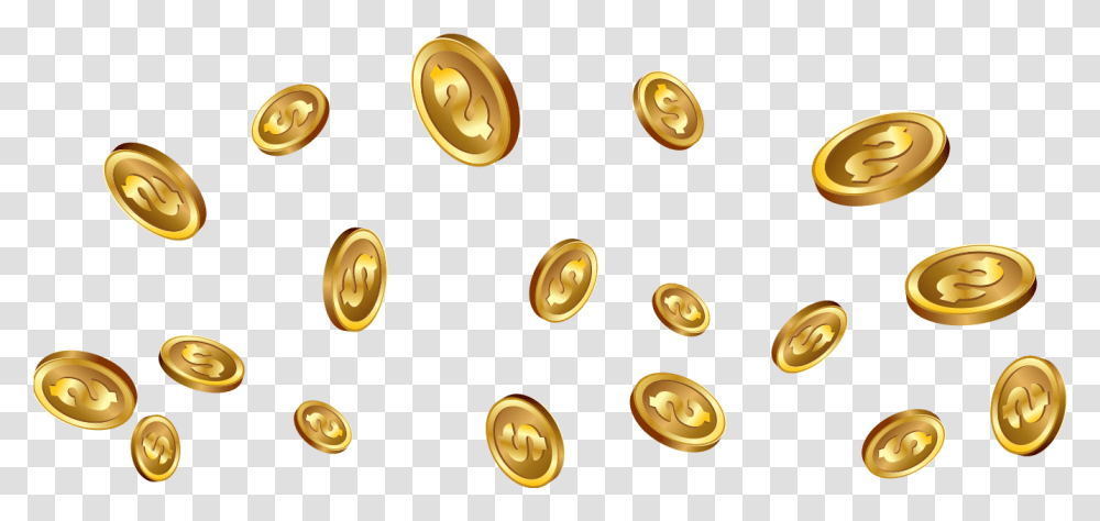 Coins Raining Gold Coins Raining, Treasure, Bronze, Jewelry, Accessories Transparent Png