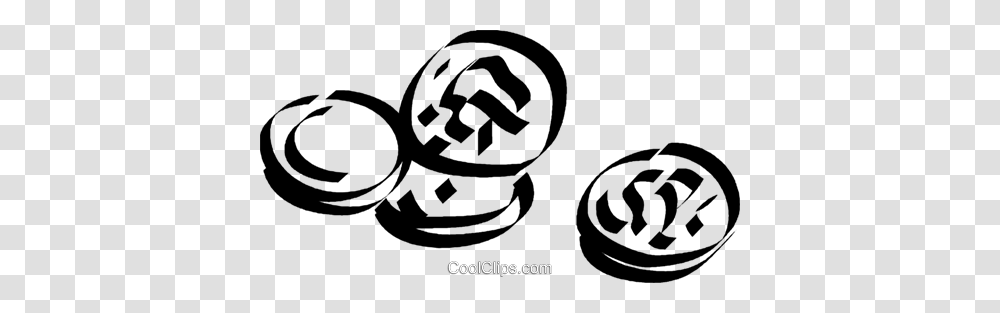 Coins Royalty Free Vector Clip Art Illustration, Stencil, Recycling Symbol Transparent Png