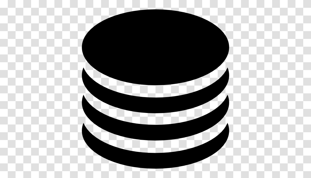 Coins Stack Money Database Icon, Gray, World Of Warcraft Transparent Png