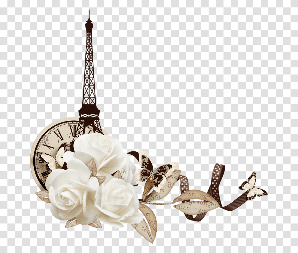 Coinsbordurescorners Eiffel Tower, Plant, Flower, Blossom, Flower Bouquet Transparent Png