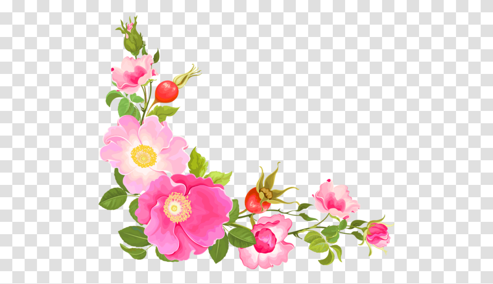 Coinscornersbordures Flowers Corner Flowers, Floral Design, Pattern Transparent Png
