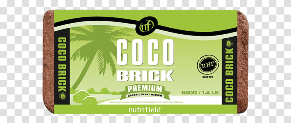 Coir Brick Single Nutrifield Coco Brick, Paper, Plant, Vase Transparent Png