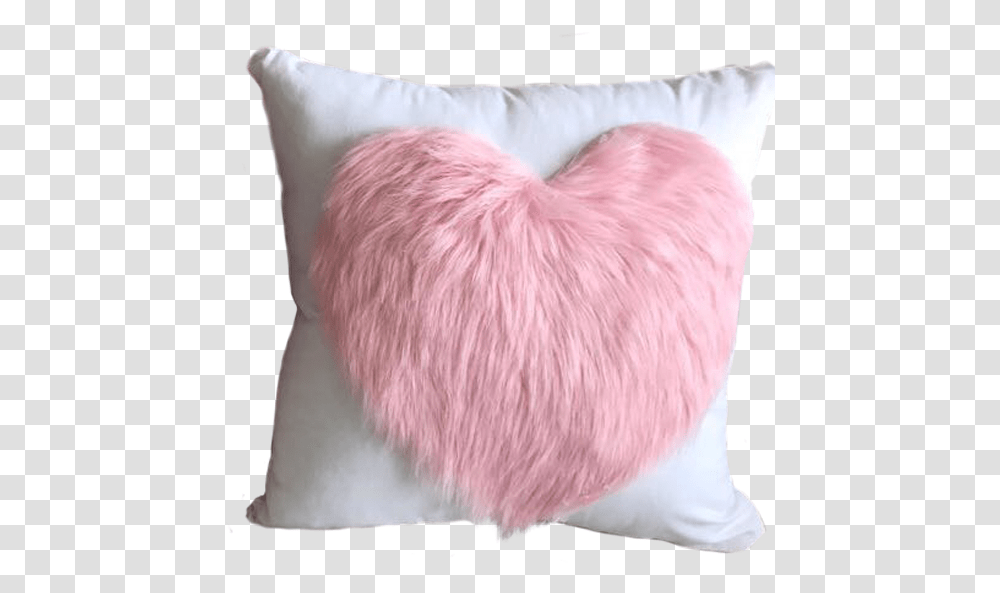 Cojn Corazn Peludo 40x40cm Cushion, Pillow, Diaper Transparent Png