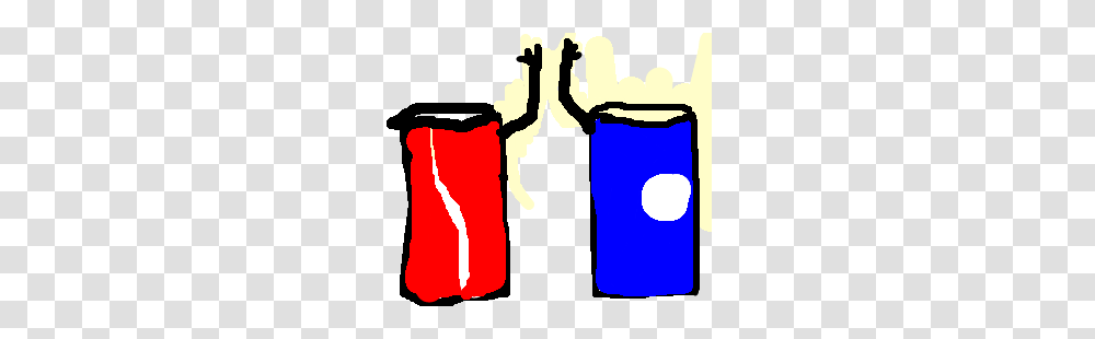 Coke And Pepsi High Five Are Friends Now Drawing, Bag, Alphabet Transparent Png
