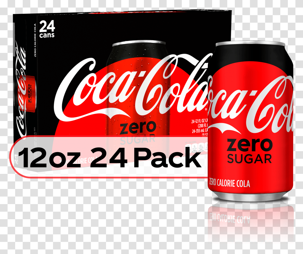Coke Zero Sugar Diet Soda Soft Drink 12 Fl Oz 24 Pack Walmartcom Coca Cola, Beverage, Ketchup, Food Transparent Png