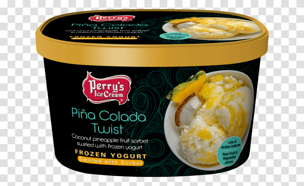 Colada Twist Perry's Peanut Butter Ice Cream, Food, Label, Sweets Transparent Png