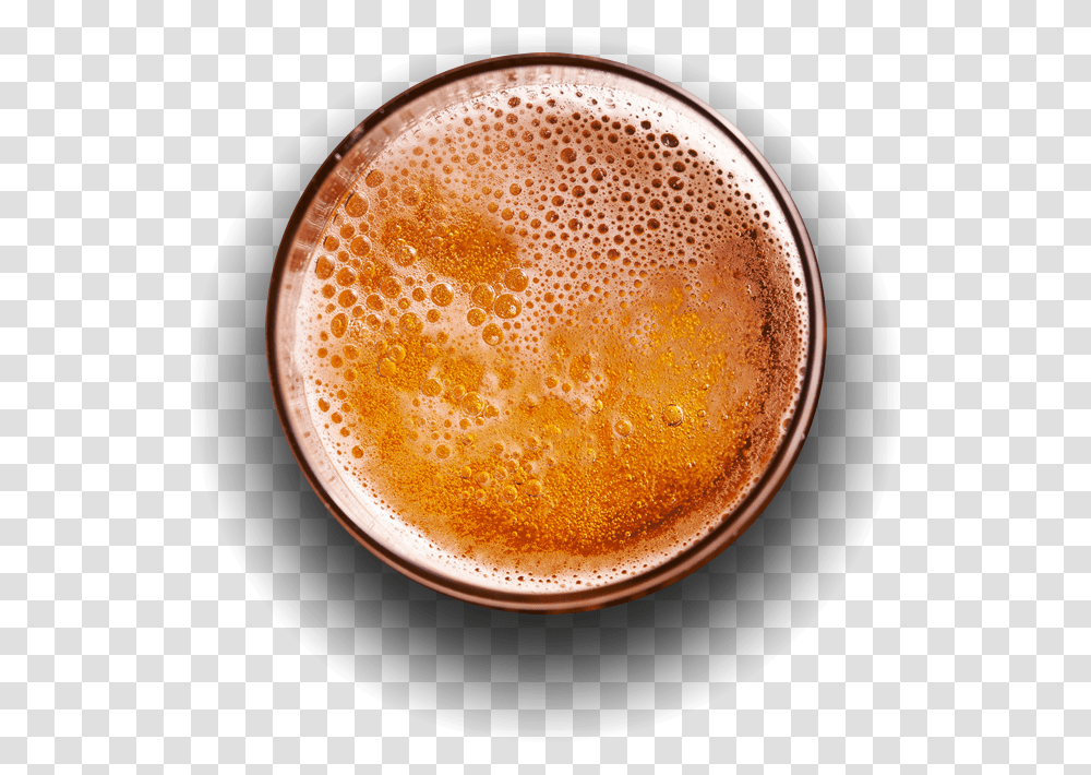 Cold Beer In A Glass Beer From Top, Coffee Cup, Beverage, Drink, Latte Transparent Png