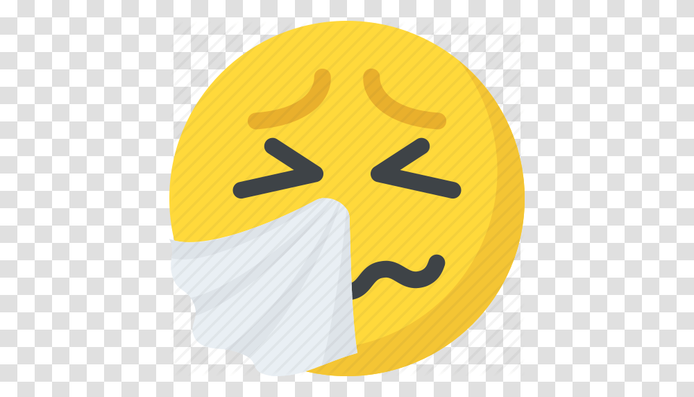 Cold Emoji Flu Sick Smiley Sneezing Face Icon, Paper, Baseball Cap, Hat Transparent Png