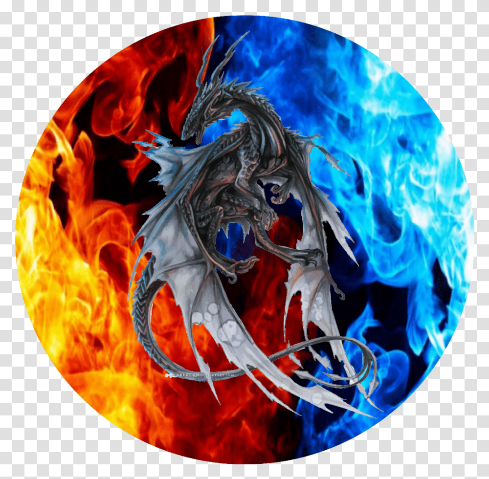 Cold Ice Sticker Lizzie Edits Blue Fire Blue Breathing Dragon, Horse, Mammal, Animal, Painting Transparent Png