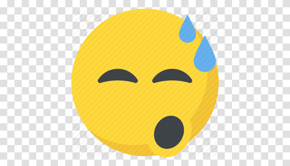 Cold Sweat Emoji Exhausted Relieved Emoji Tired Icon, Bird, Animal, Beak, Pillow Transparent Png