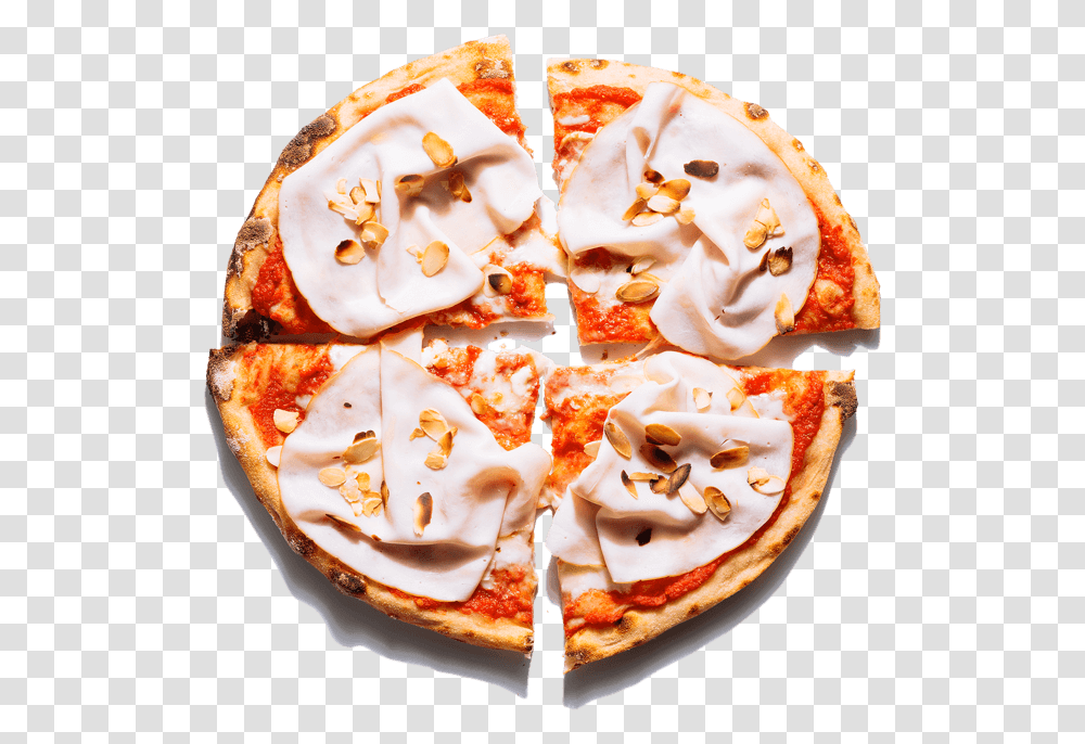 Cold Turkey Pizza Fast Food, Bread, Plant, Pancake, Sliced Transparent Png