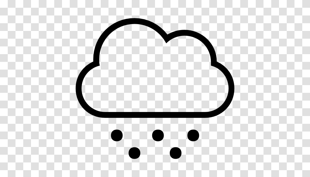 Cold Weather Symbol Of Cloud Stroke And Hail Or Snow Dots Falling, Stencil, Sunglasses, Accessories, Accessory Transparent Png