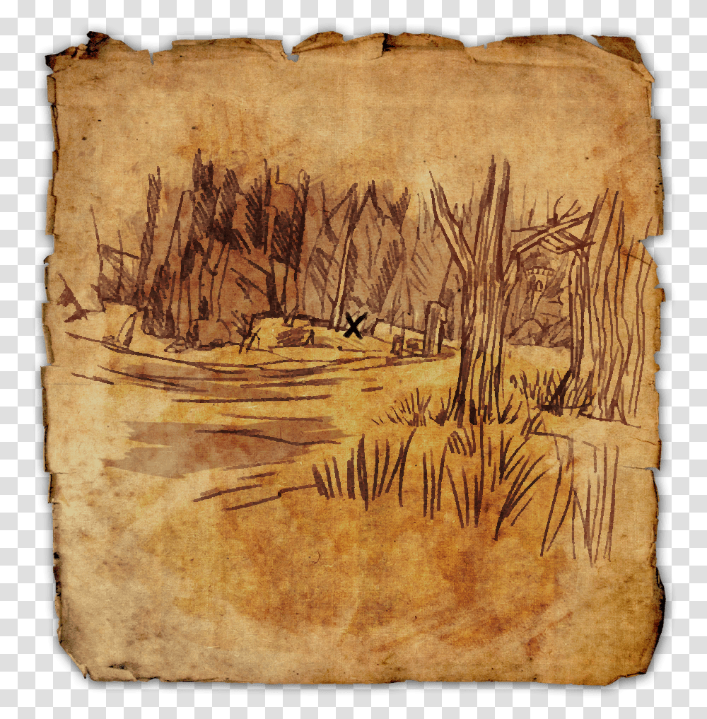 Coldharbour Treasure Map Elder Scrolls Online Wiki, Painting, Wood, Soil Transparent Png