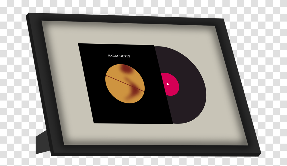 Coldplay Parachutes Album Cover Framed Art Circle, Monitor, Screen, Electronics, Display Transparent Png
