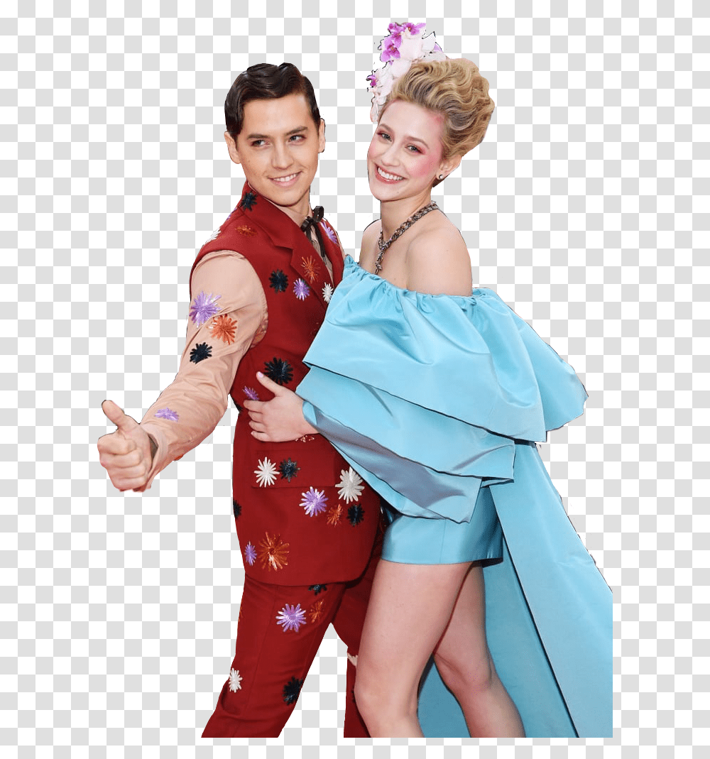 Cole Sprouse Amp Lili Reinhart Met Gala 2019 Celebrities, Apparel, Robe, Fashion Transparent Png