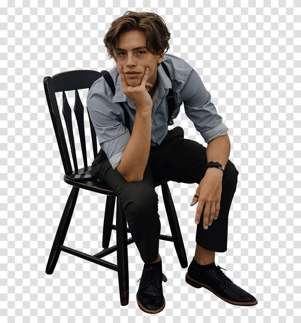 Cole Sprouse Curtains Hair, Shoe, Footwear, Chair Transparent Png