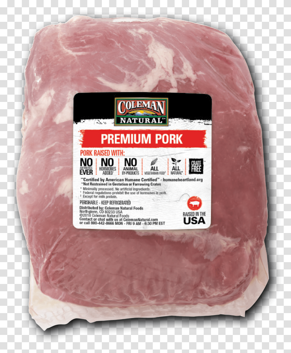 Coleman Natural Boneless Pork Loin Roast Image Number Brisket, Food, Ham, First Aid Transparent Png