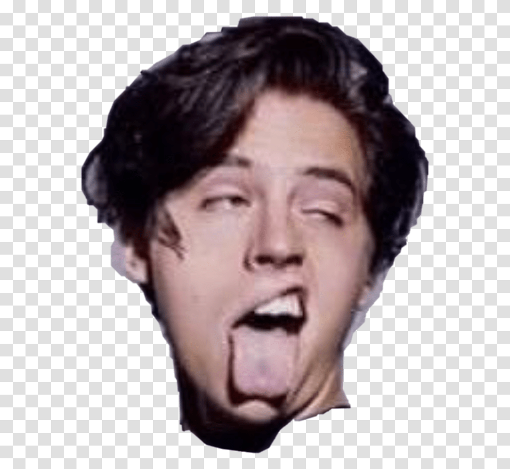 Colesprouse Stickers Jugheadjones Riverdale Funnyface Cole Sprouse Damon Baker, Person, Human, Mouth, Lip Transparent Png