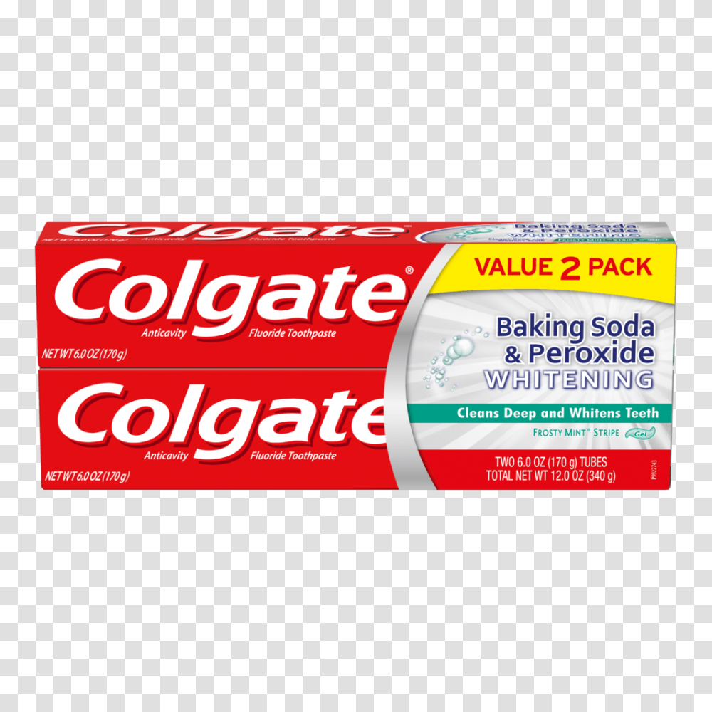 Colgate Baking Soda And Peroxide Whitening Toothpaste Frosty Mint, Word, Plastic Wrap, Business Card Transparent Png