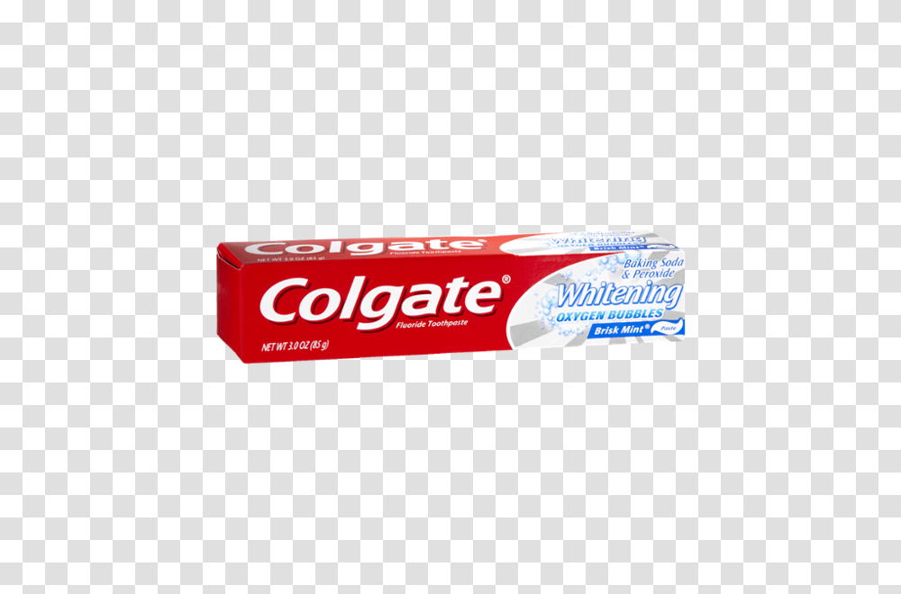 Colgate Baking Soda Peroxide Brisk Mint Whitening Fluoride, Toothpaste, Word Transparent Png