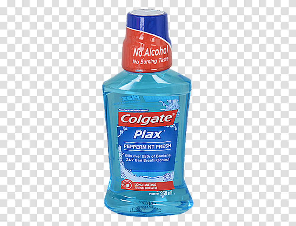 Colgate Plax Mouth Rinse Peppermint 250ml Colgate, Bottle, Cosmetics, Aftershave Transparent Png