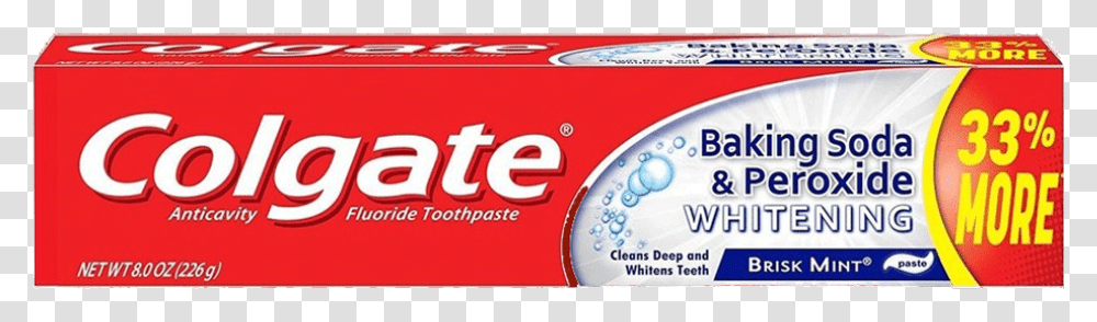 Colgate Tooth Paste Baking Soda Brisk Mint 226 Gm Colgate Toothpaste 8 Oz, Beverage, Label, Coke Transparent Png