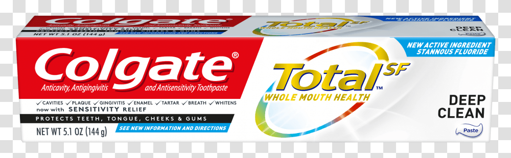 Colgate Total Deep Clean Toothpaste, Logo, Trademark Transparent Png