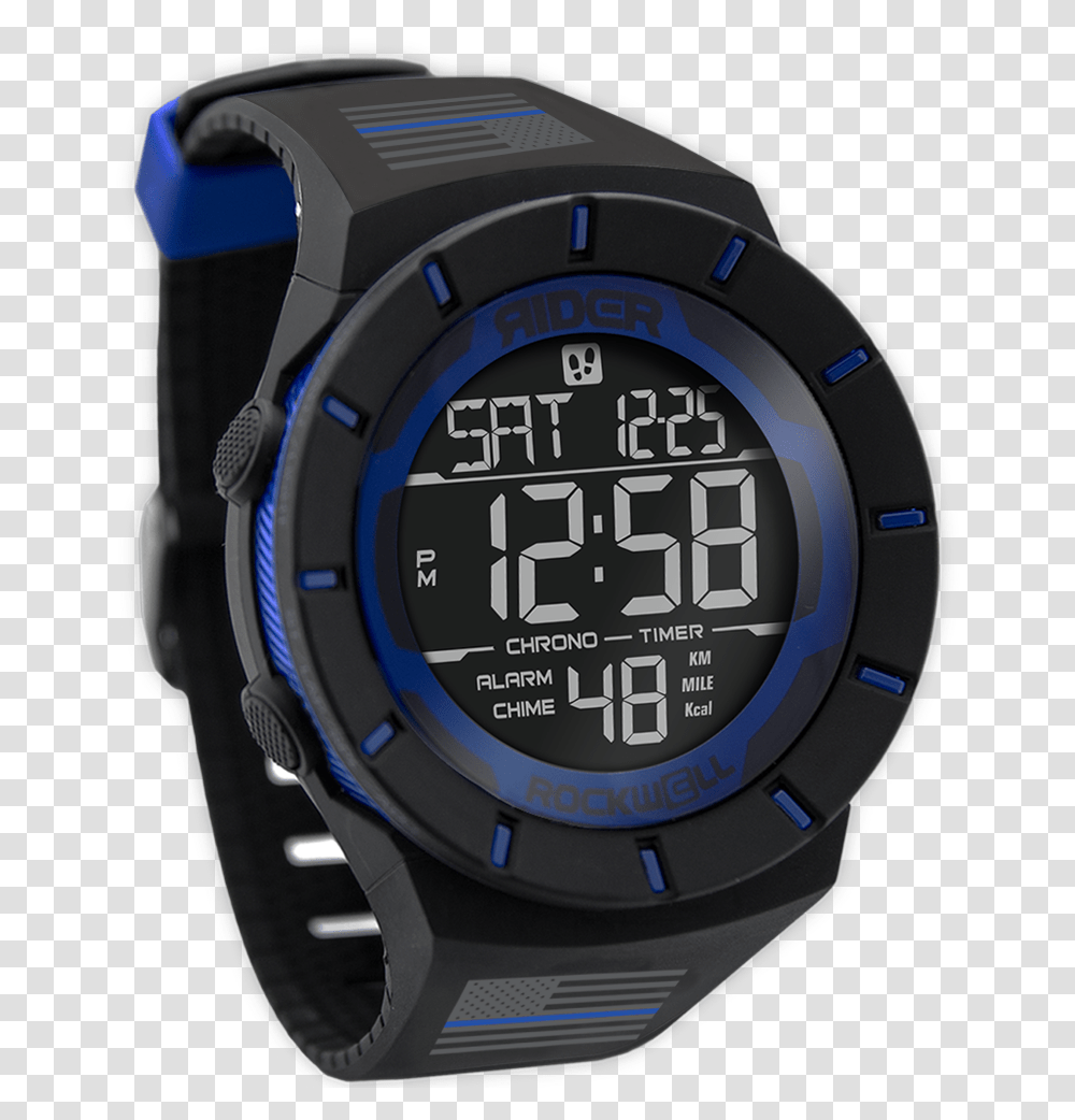 Coliseum Blue Line American Thin, Wristwatch, Digital Watch Transparent Png