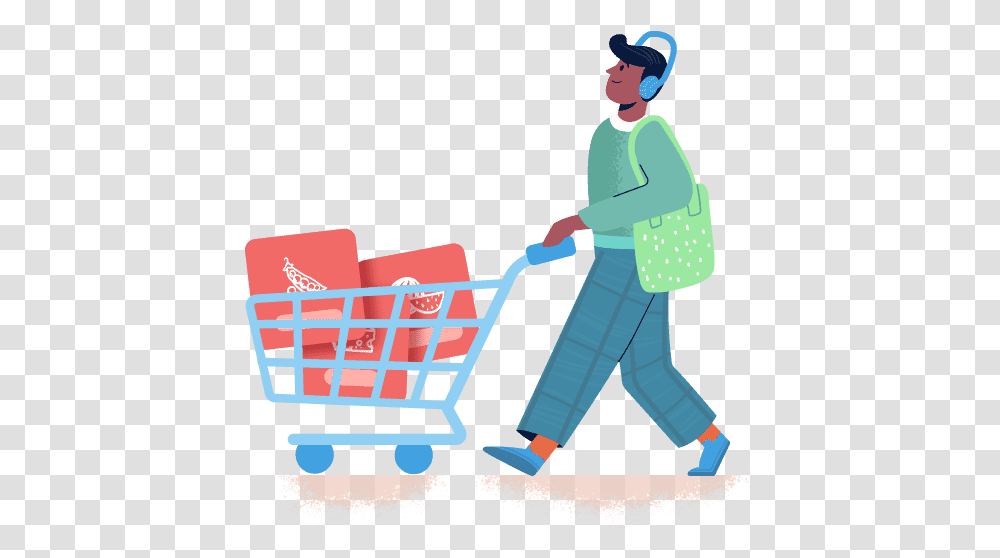 Collaborative Share Your Shopping List Bring Deliveryman, Person, Shopping Cart, Vehicle, Transportation Transparent Png