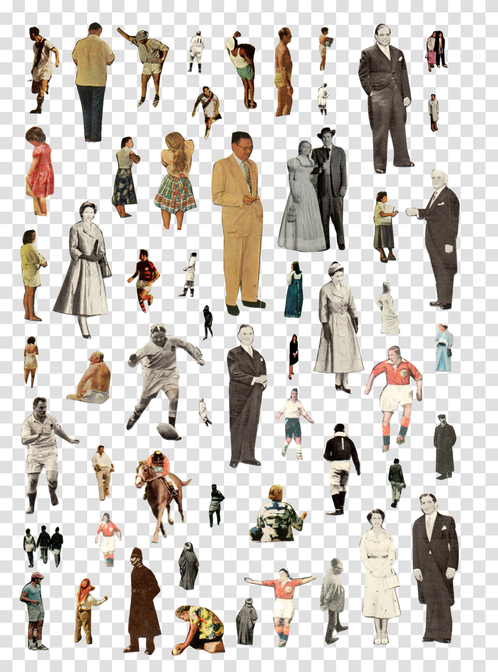 Collage People Render Silhouette Collage Cut Out People Transparent Png
