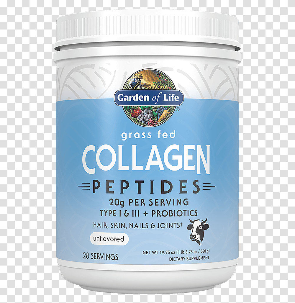 Collagen Peptides Unflavored Garden Of Life Collagen Peptides, Paper, Tin, Advertisement, Poster Transparent Png