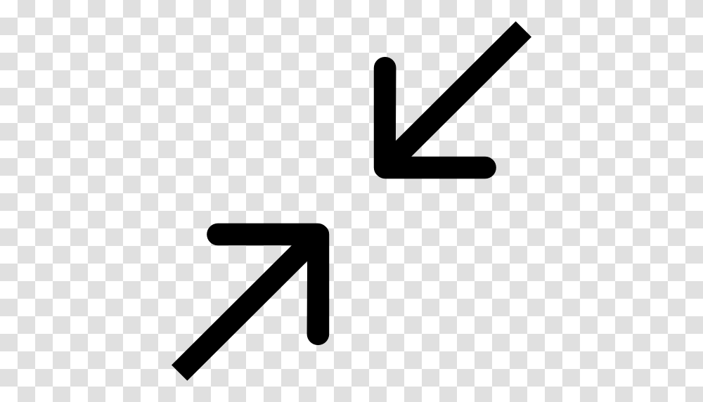 Collapse Two Arrows Diagonal Symbol Icon Free Of Bigmug Line Icons, Gray, World Of Warcraft Transparent Png