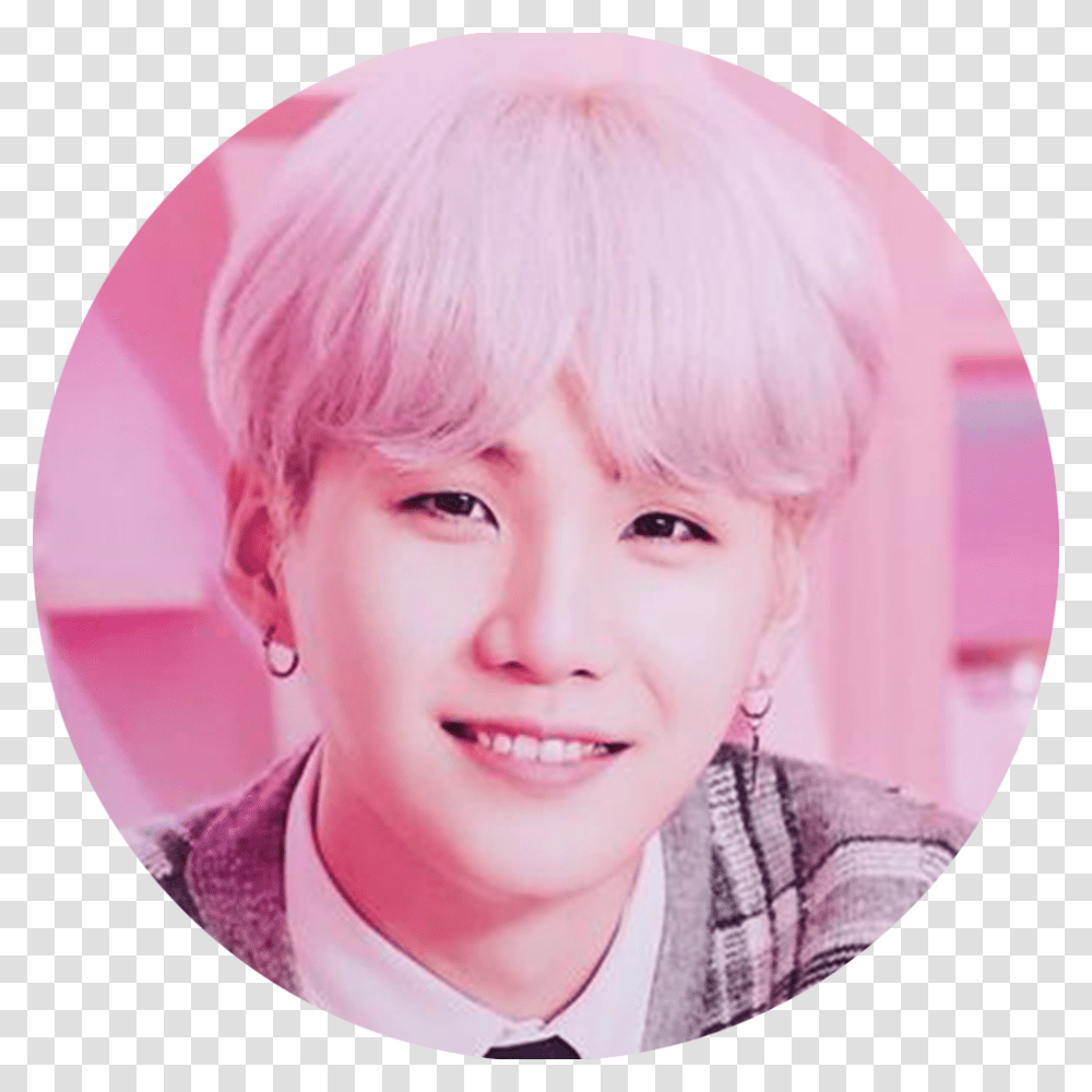 Collapsible Grip Amp Stand For Phones And Tablets Yoongi Pastel Pink Aesthetic, Face, Person, Hair, Wig Transparent Png
