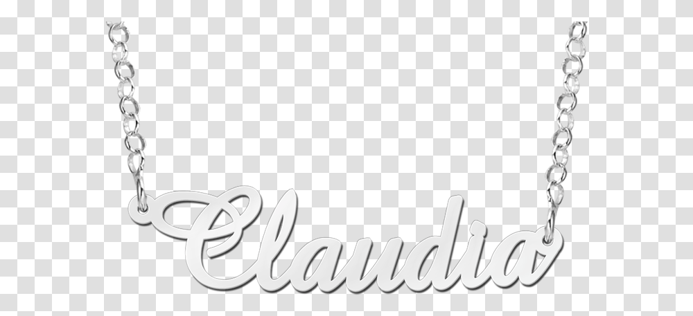 Collar Con Nombre En Plata Modelo Claudia Imagenes Con El Nombre De Claudia, Alphabet, Handwriting, Calligraphy Transparent Png