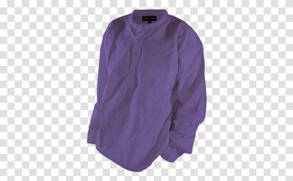 Collarless Shirt Sweater, Sleeve, Clothing, Apparel, Long Sleeve Transparent Png