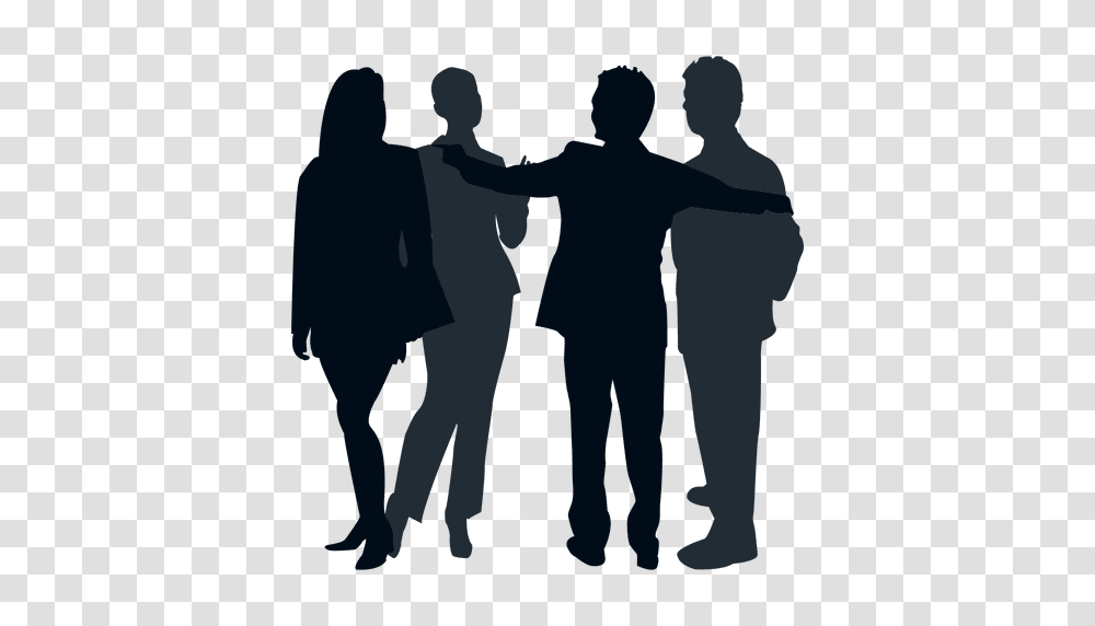 Colleague Group Silhouette, Person, Hand, People, Crowd Transparent Png