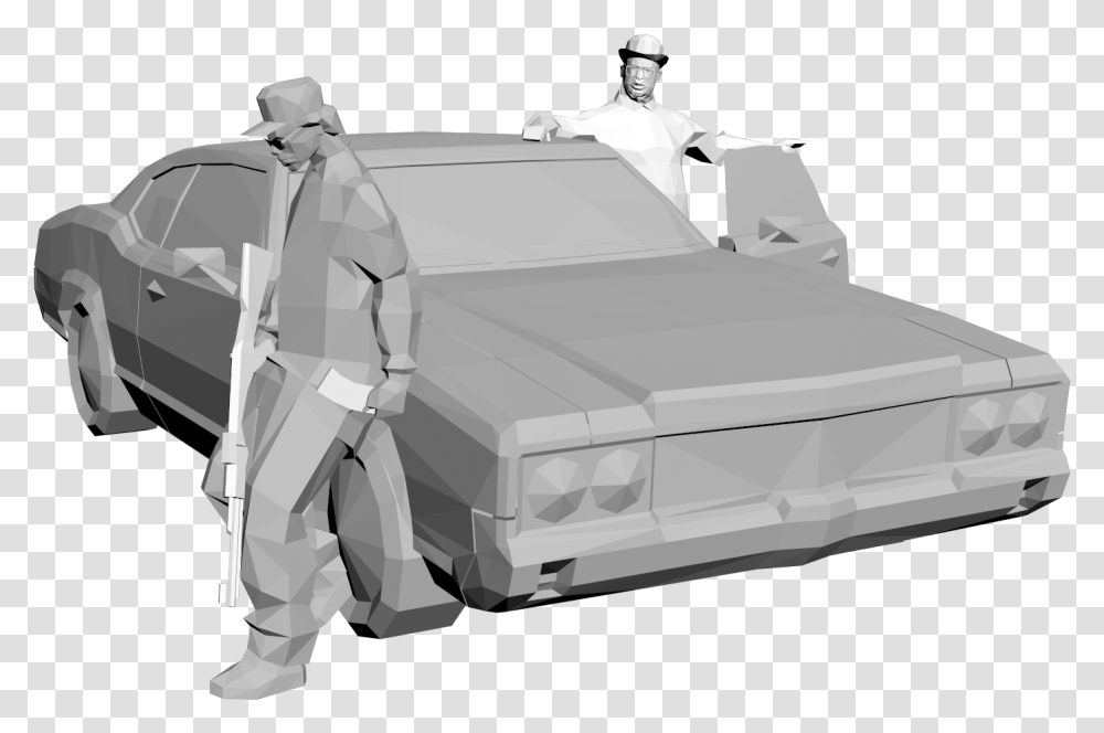 Collectable Ryder And Big Smoke V115 By Pontogamer Big Smoke 3d Model, Person, Car, Vehicle, Transportation Transparent Png