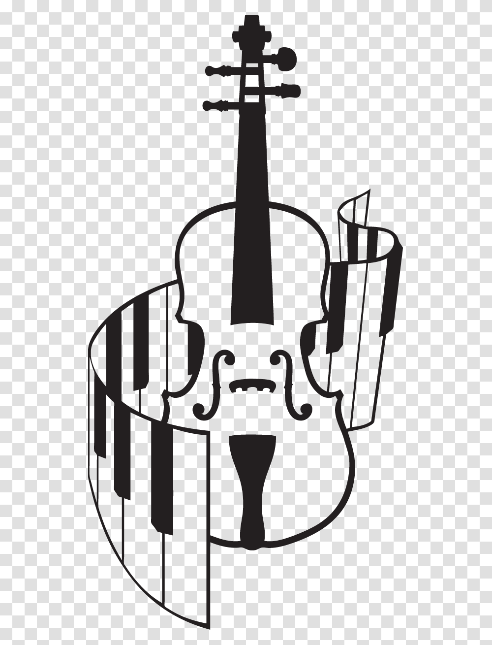 Collection Of And Clipart High Quality Violin And Piano Clip Art, Stencil, Leisure Activities, Musical Instrument Transparent Png