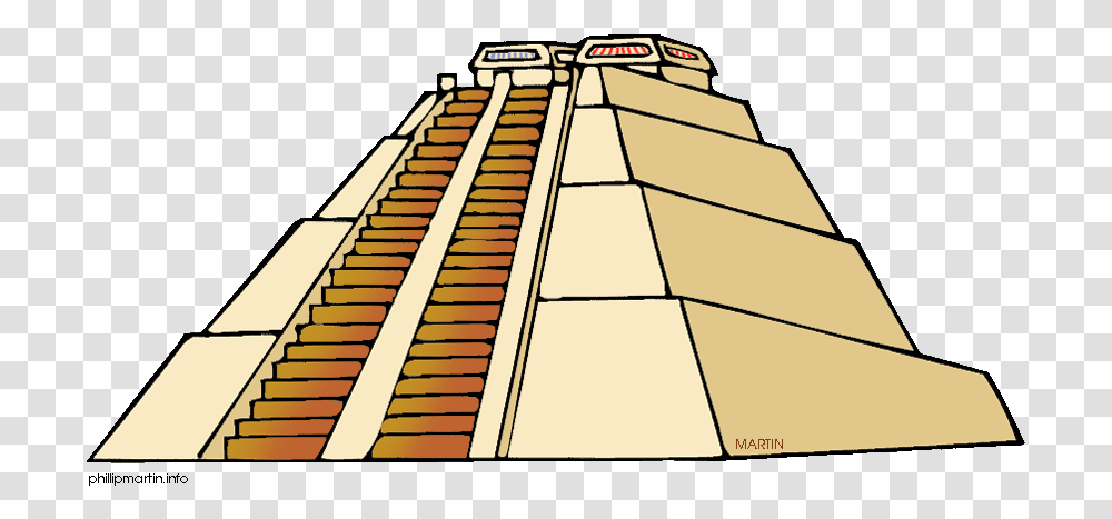 Collection Of Aztec Pyramid Clipart Tenochtitlan Clipart, Handrail, Building, Outdoors, Architecture Transparent Png