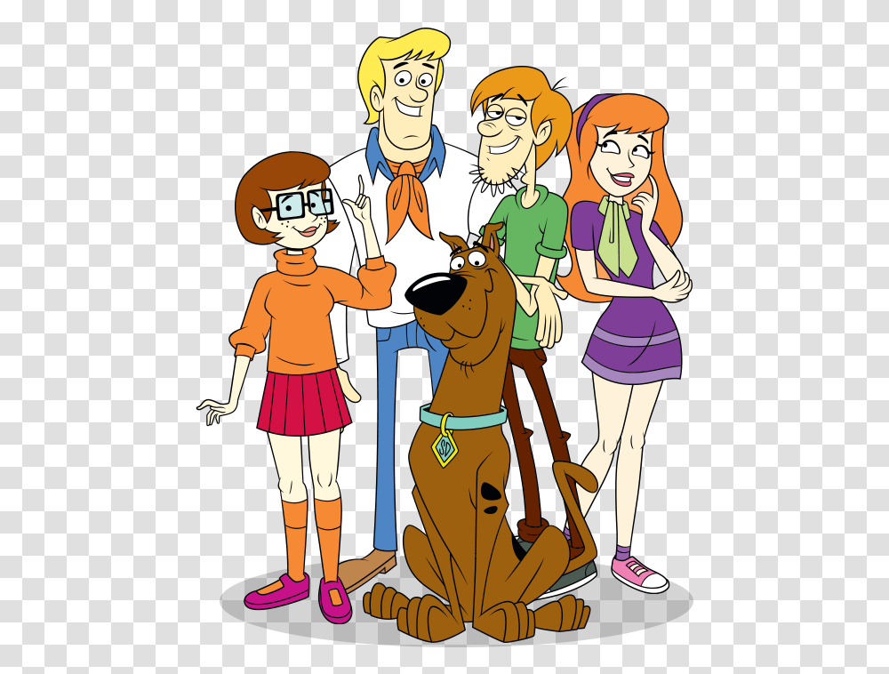 Collection Of Be Cool Scooby Doo Coloring Pages Cool Scooby Doo Gang, Person, Human, People, Family Transparent Png