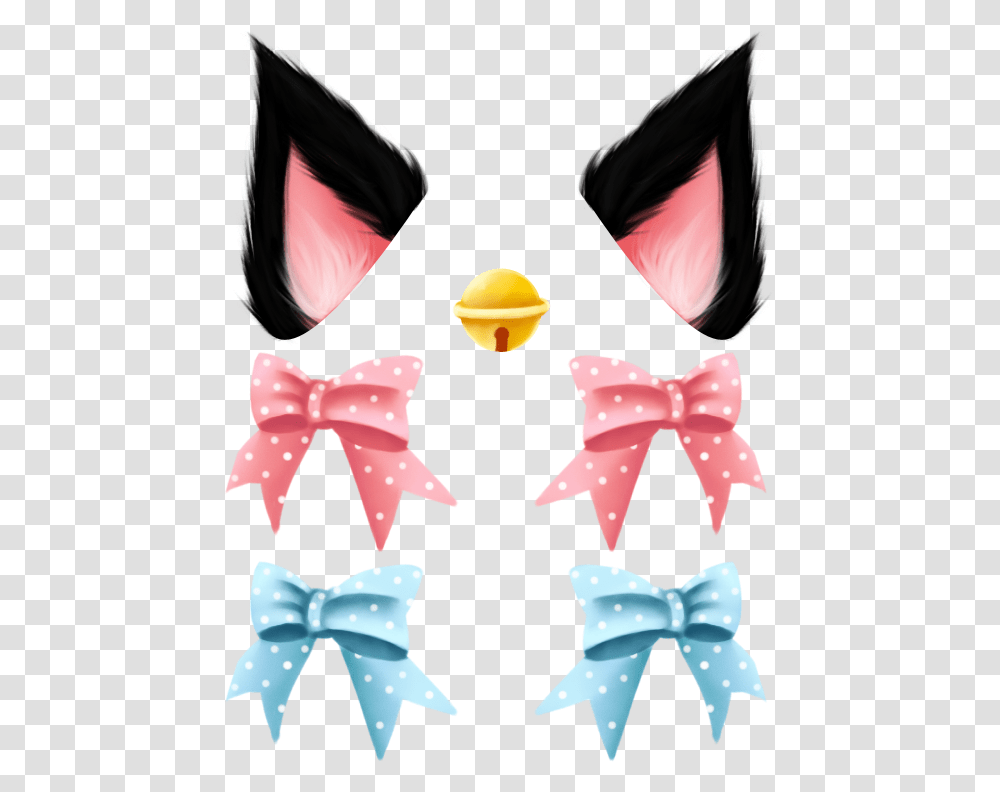 Collection Of Cat Ear Clipart Anime Black Cat Ears, Tie, Accessories, Accessory, Necktie Transparent Png