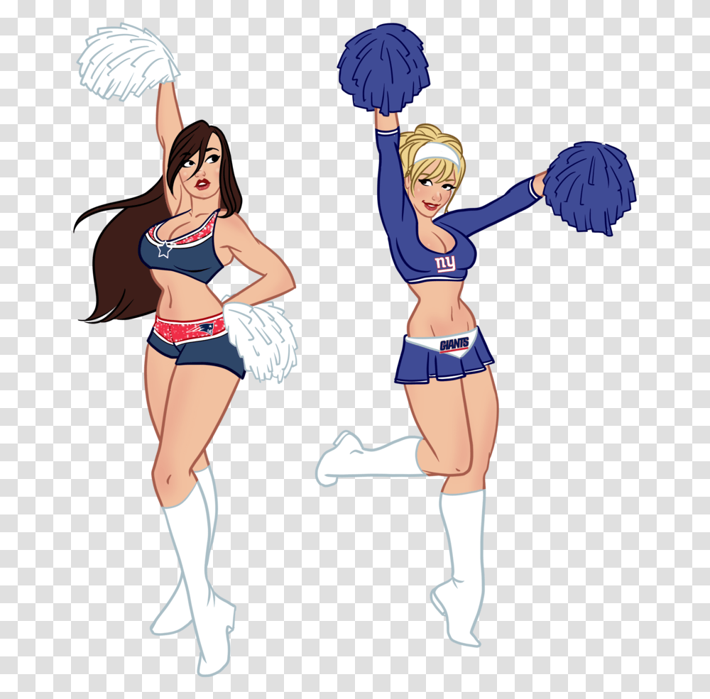 Collection Of Cheerleader Cartoon, Costume, Person, Female Transparent Png